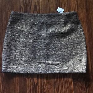 F21 gold metallic mini skirt